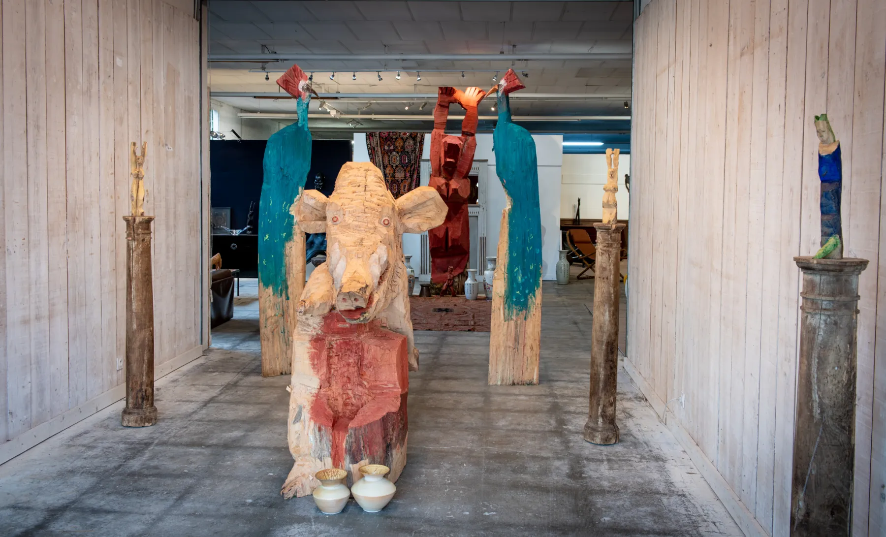 "Les Heureux ensembliers" galerie Ô pécheur de lune, St Sever, été 2024 ©Thibault Toulemende