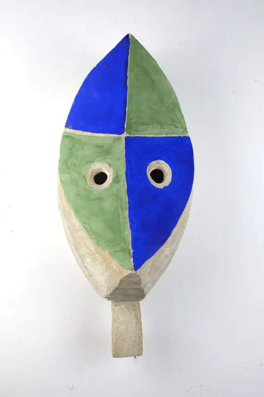 Masque bleu et vert